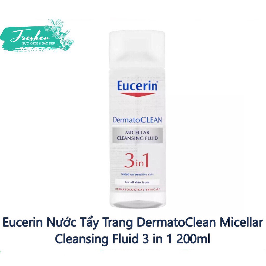 Eucerin Nước Tẩy Trang DermatoClean Micellar Cleansing Fluid 3 in 1 200ml