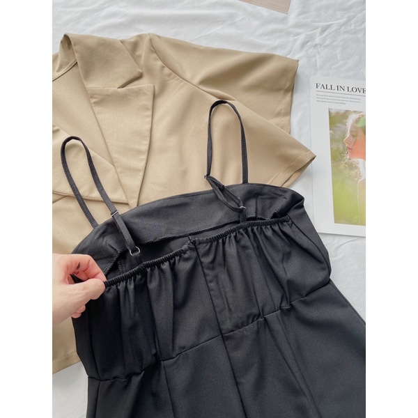 Set khoác vest kèm đầm 2 dây