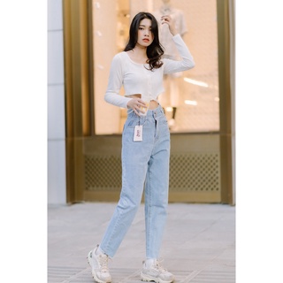 Quần jeans ống đứng style ulzzang cạp siêu cao, co giãn tốt NVI60 Primiumxw
