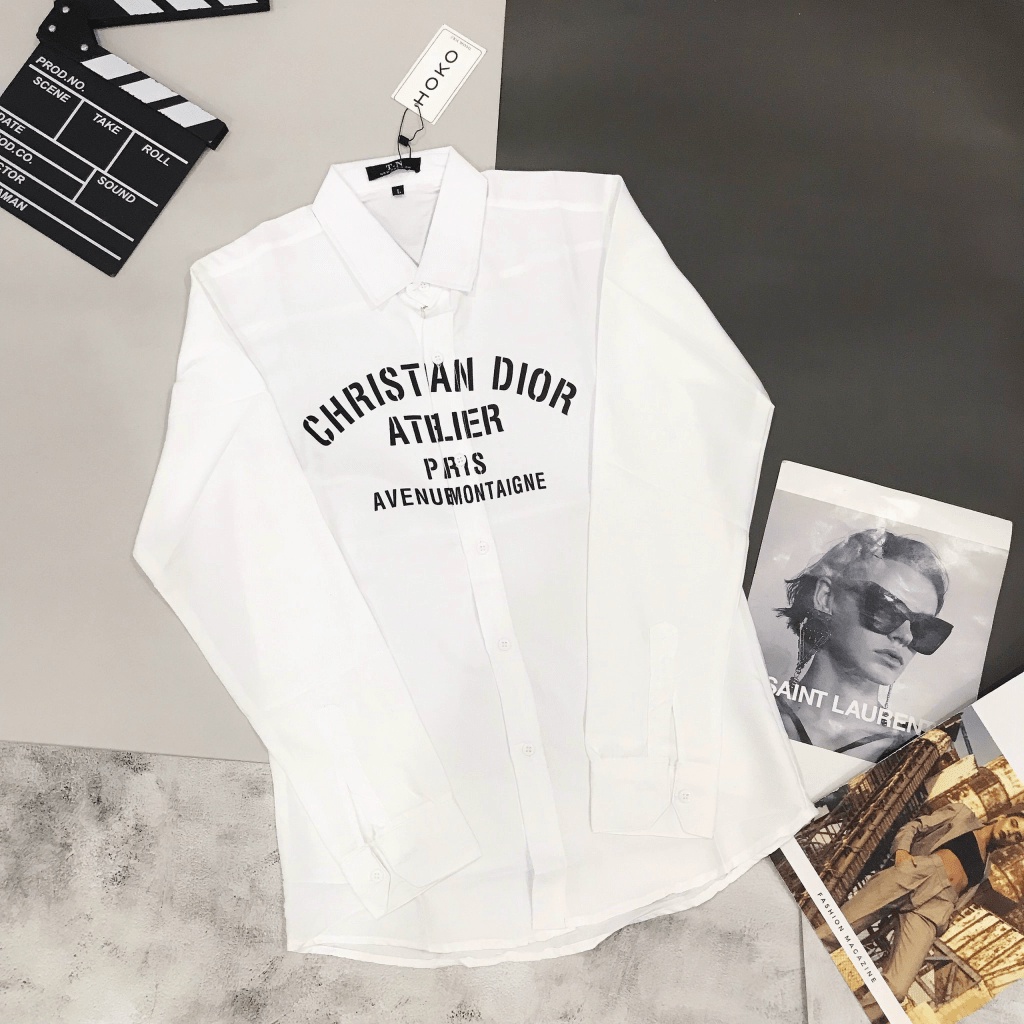 (Free Ship) Áo Sơ Mi Nam Soái Ca Trắng Đen Cực Hot HKL HHp Fashion