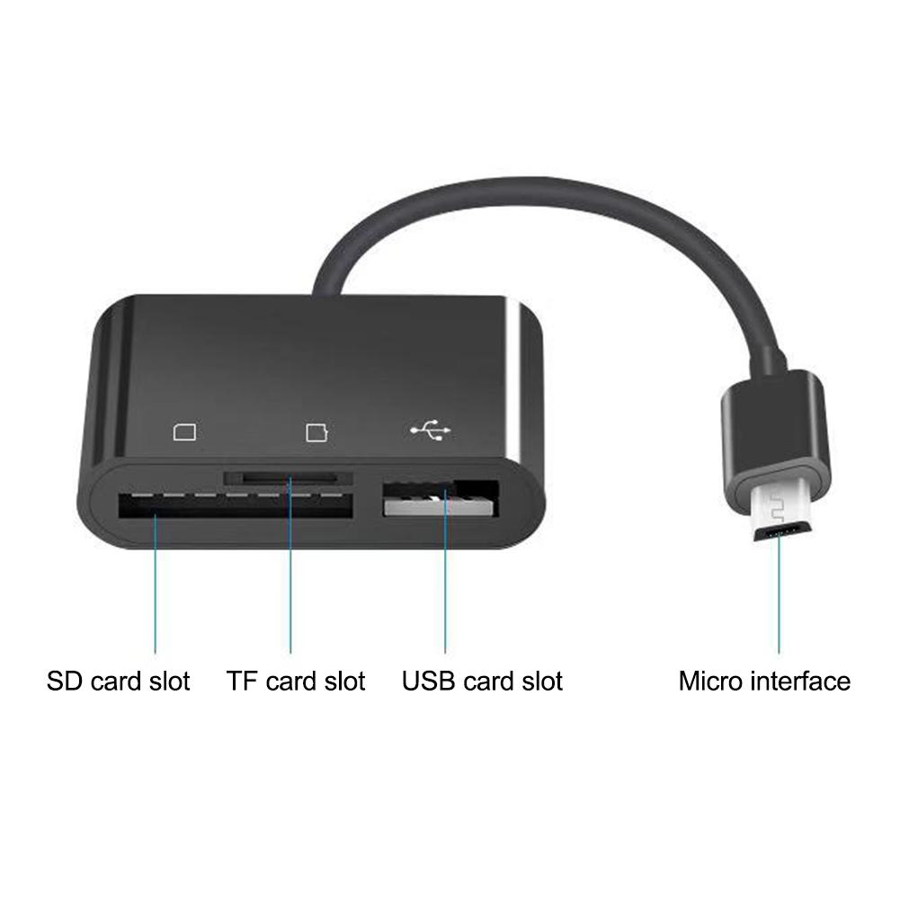 Đầu Đọc Thẻ Nhớ Usb 2.0 Otg 3 Trong 1