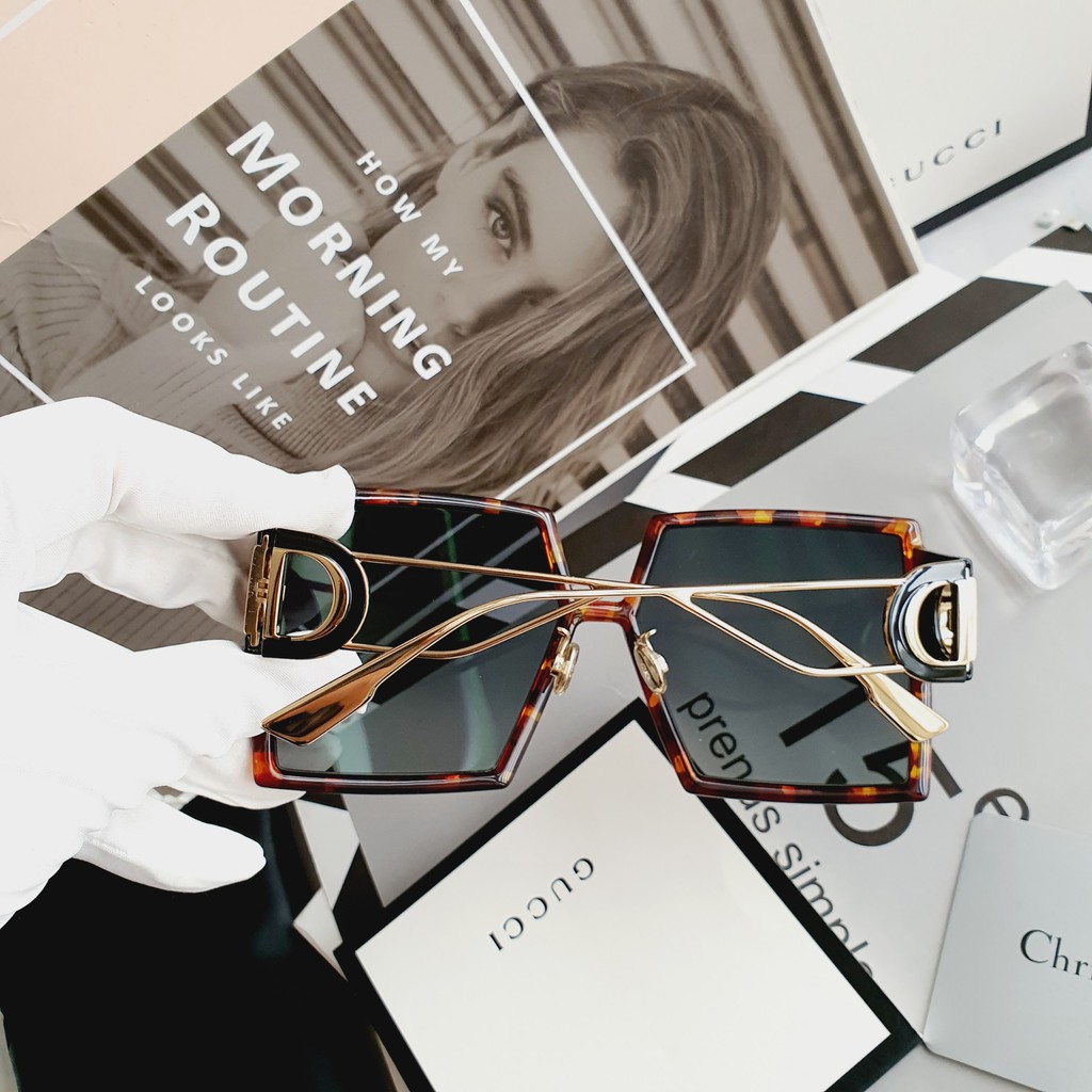 Kính mát chính hãng Christian Dior sunglasses 30 montaigne hot hit Em này màu đồi mồi Havana Brown siêu hiếm