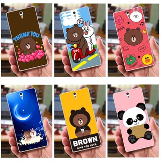 Ốp lưng Sony Xperia C5 / C5 Ultra (dẻo viền trắng trong) - Hinh Gấu Brown, Panda Cực Dễ Thương