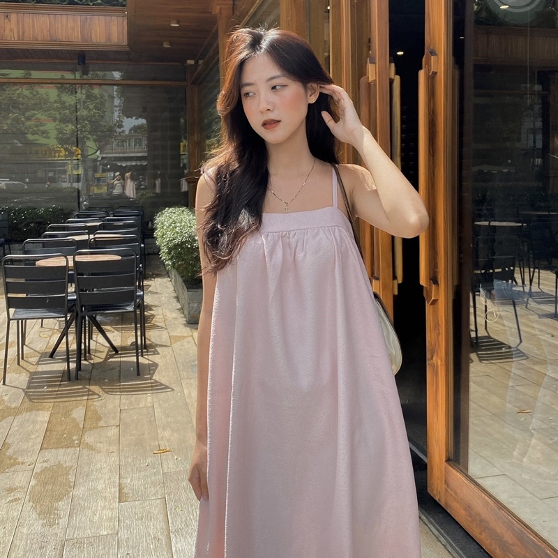 Đầm maxi - 2 dây - suông