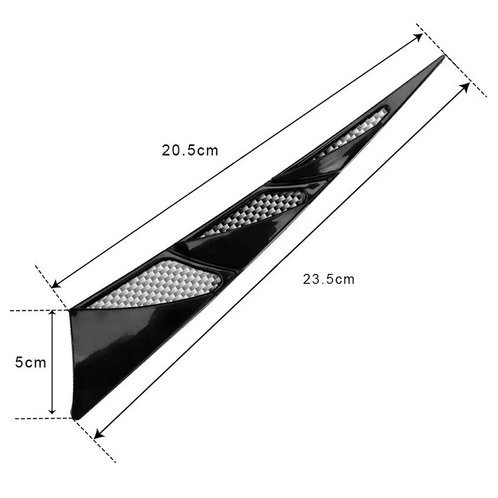 Bộ 2 hốc gió dán capo xe ô tô MC030