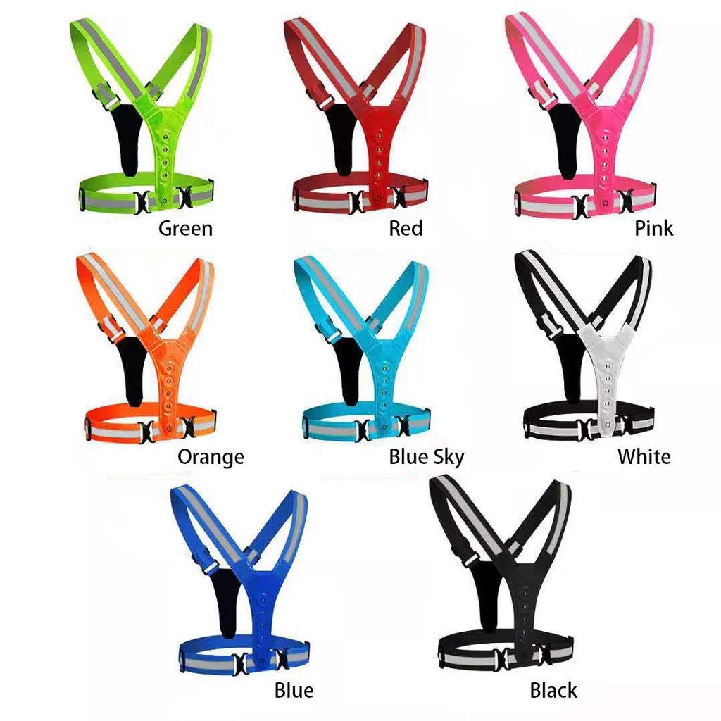 Áo Bảo Hộ Lao Động Ban Đêm Có Đèn LED Phản Quang SHOUKEY