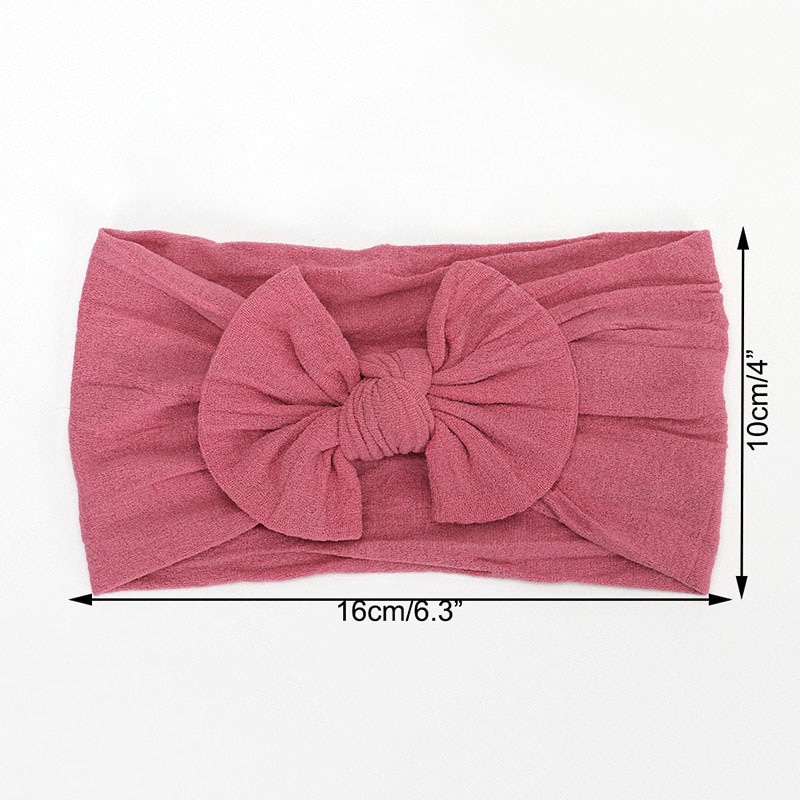 Băng Đô Nơ Bằng Cotton Co Giãn Màu Trơn Mẫu Mới 2022 Dành Cho Bé Gái Sơ Sinh