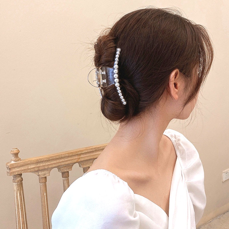 Kẹp Tóc Đính Ngọc Trai Giả Thời Trang Cho Nữ