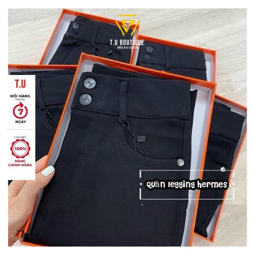Quần legging dài nữ cạp cao gen bụng có khóa vải Umi Hàn dày dặn co dãn 4 chiều - HM | BigBuy360 - bigbuy360.vn
