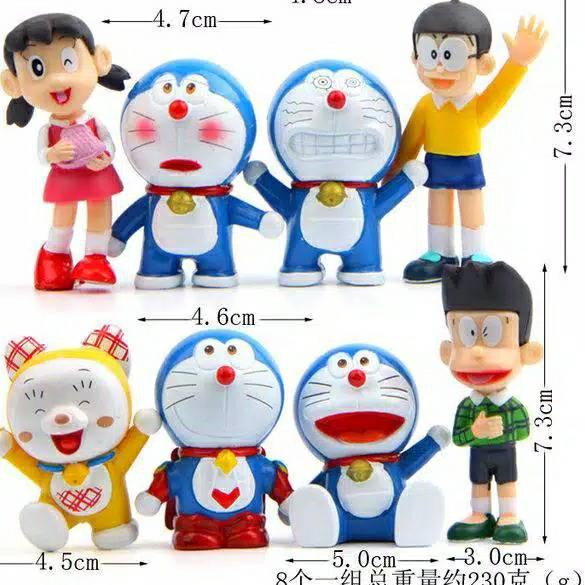 Mô Hình Nhân Vật Phim Doraemon Nobita Shizuka Jaiko Đáng Yêu