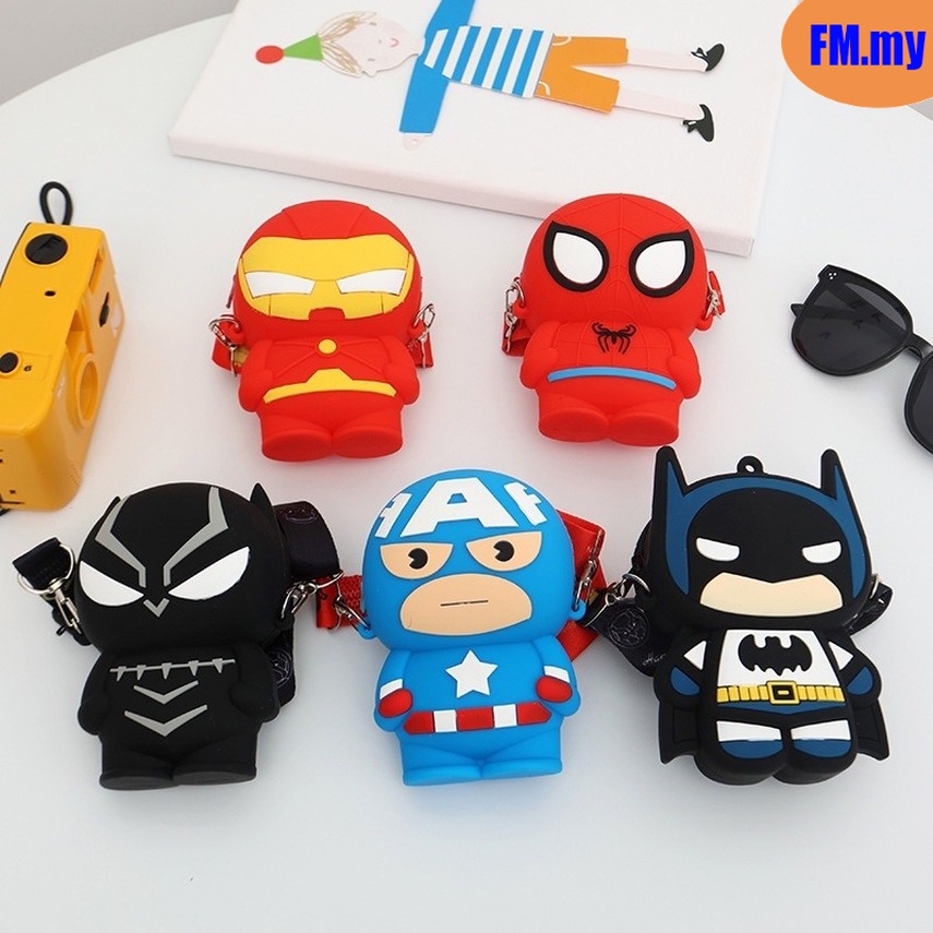 Spider Man Đồ chơi Túi đeo vai, Push Bubble Fidget túi thư, Quà sinh nhật cho trẻ em Iron Man/Batman/Black Panther