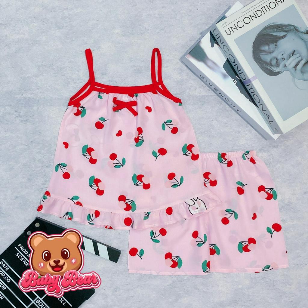 Bộ tole 2 dây bé gái viền màu babybearvn 10-42kg