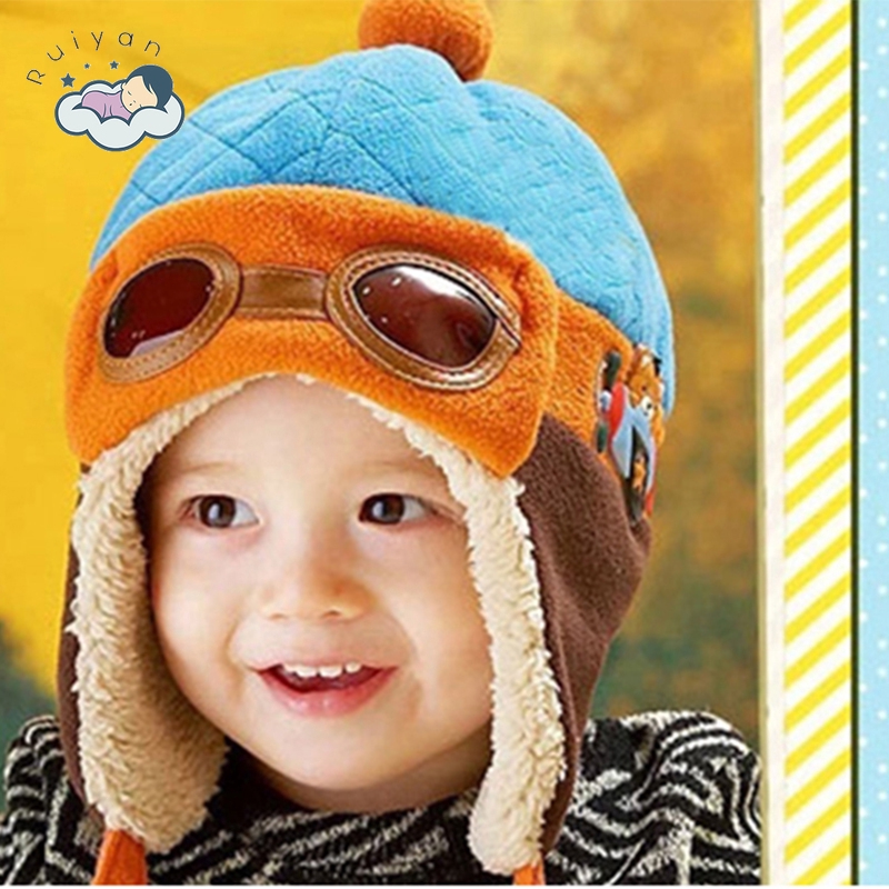 Mũ phi công bằng len giữ ấm cho bé thiết kế xinh xắn phù hợp cho mùa đông