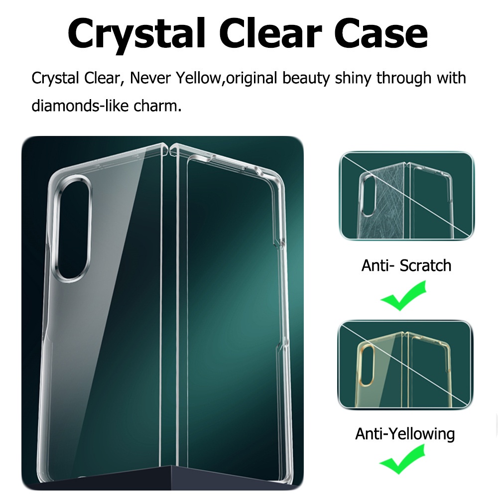 Ninki Ốp Điện Thoại Z Fold 4 PC Cứng Trong Suốt Siêu Mỏng Cho Samsung Galaxy Z Fold 4 / Z Fold 3 Vỏ Bảo Vệ