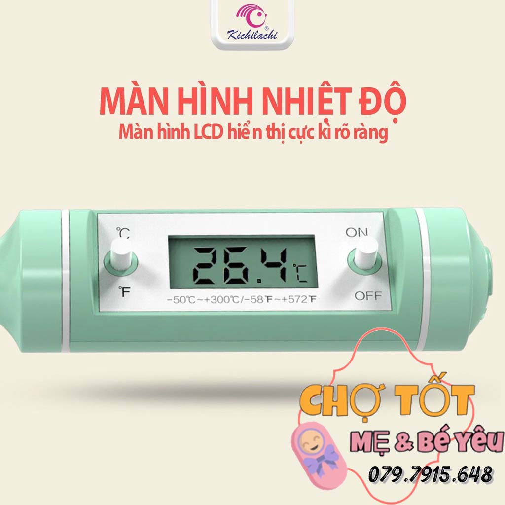 Nhiệt kế điện tử đa năng đo sữa, nước, thức ăn Kichi