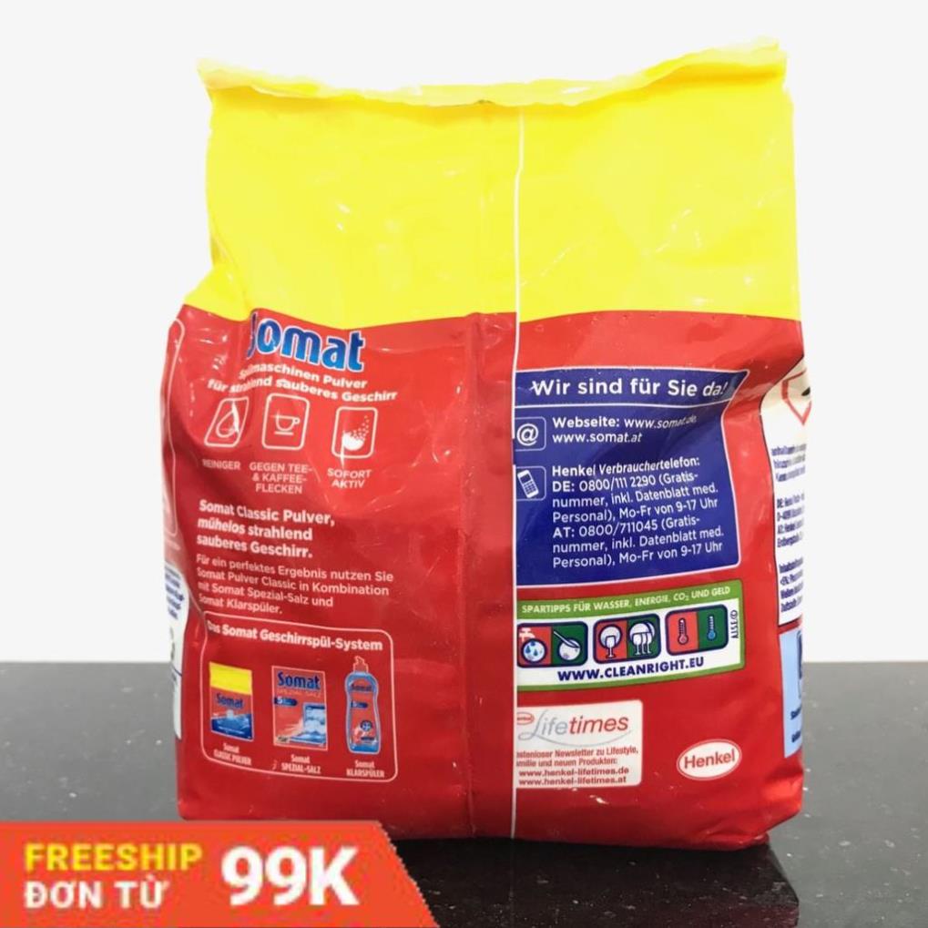 Bột rửa bát Somat 1.2kg dành cho máy rửa bát - Hàng nội địa Đức