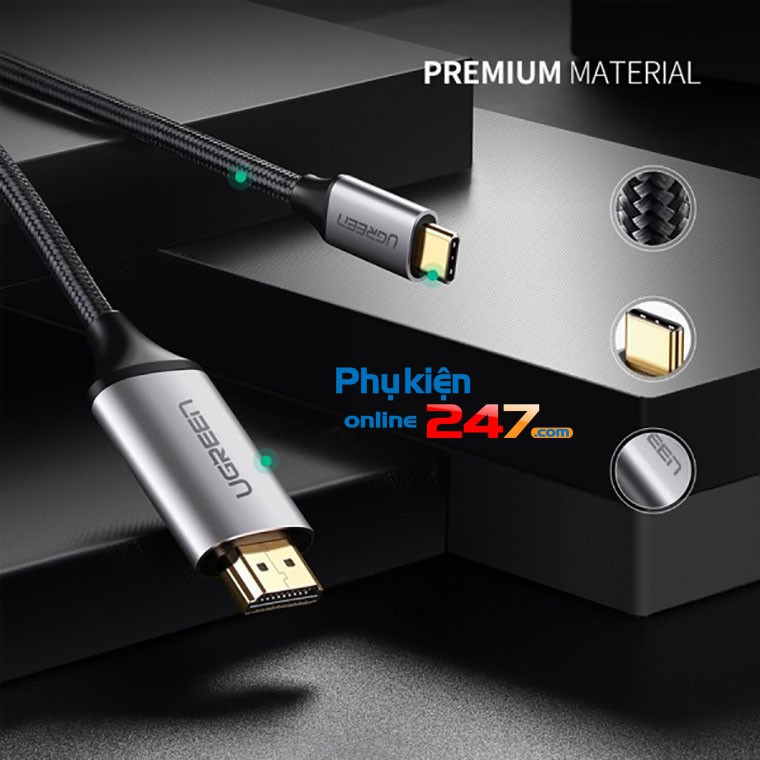 CÁP KẾT NỐI ĐIỆN THOẠI MÁY TÍNH BẢNG CÓ CỔNG USB C RA MÁY CHIẾU - TV HDMI