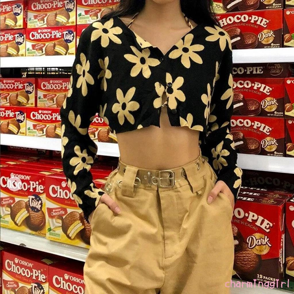 Áo Nữ Tay Dài Cổ Chữ V Thời Trang Quyến Rũ