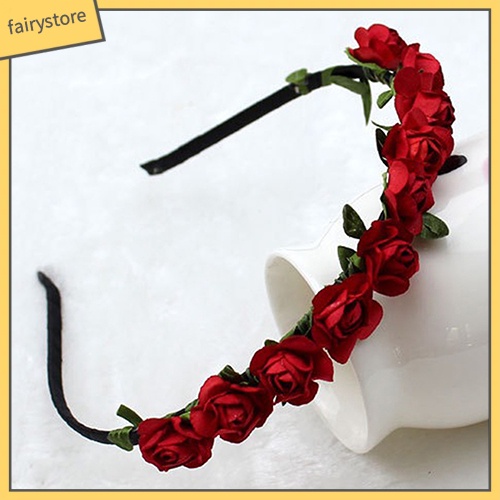 Băng đô cài tóc đính hoa hồng xinh xắn thời trang