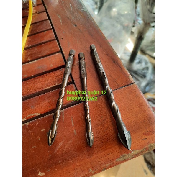 Mũi khoan đa năng chân lục giác, khoan kính, thủy tinh,khoan gạch men, gạch đá hoa cương.