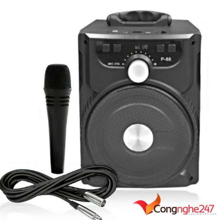 [ tặng kèm míc]Loa Karaoke bluetooth P88, P89- loa bluetooth