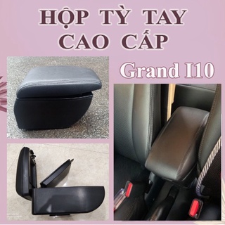 Hộp tỳ tay cao cấp zin xe Hyundai I10 2014- 2020 Hàng Loại 1 Màu đen