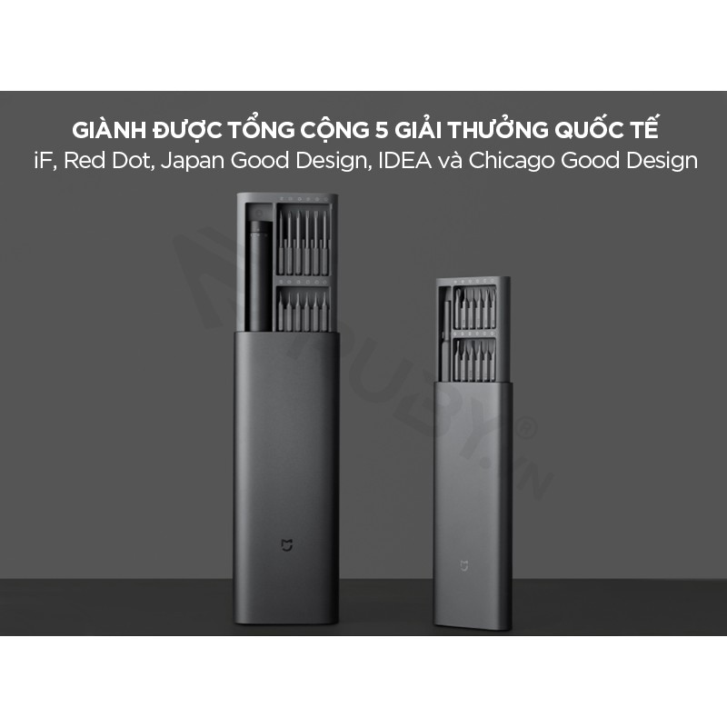 Bộ tuốc nơ vít điện từ tính Xiaomi Mijia MJDDLSDOO3QW, tua vít điện kèm 24 đầu vít, kèm sạc type-C