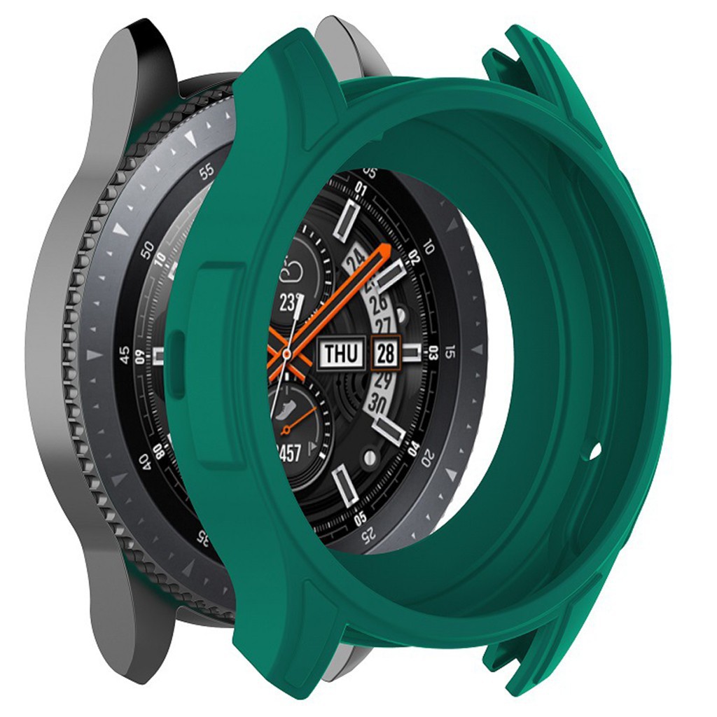 Ốp khung silicone bảo vệ cho đồng hồ thông minh Samsung Galaxy Gear S3 Frontier 46mm