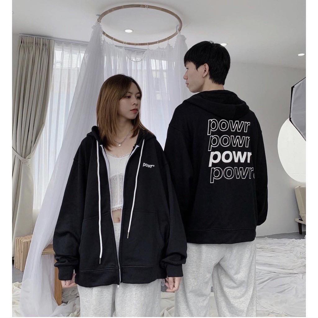 ÁO HOODIE ZIP POWR NỈ NGOẠI | BigBuy360 - bigbuy360.vn