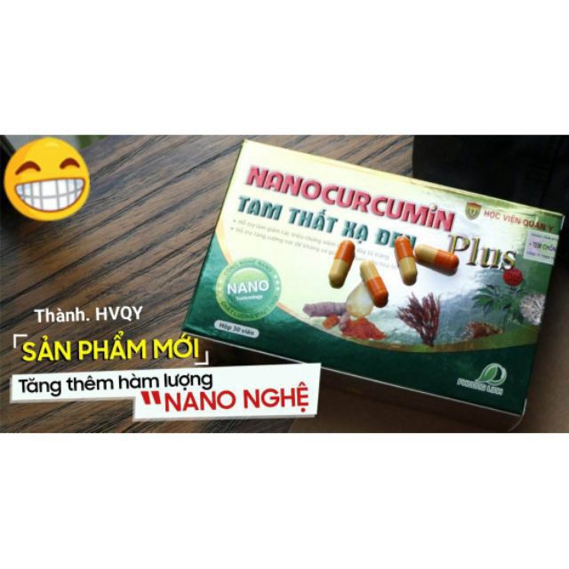 Nano Curcumin Tam Thất Xạ Đen Plus - Học viện Quân Y [Chính hãng]