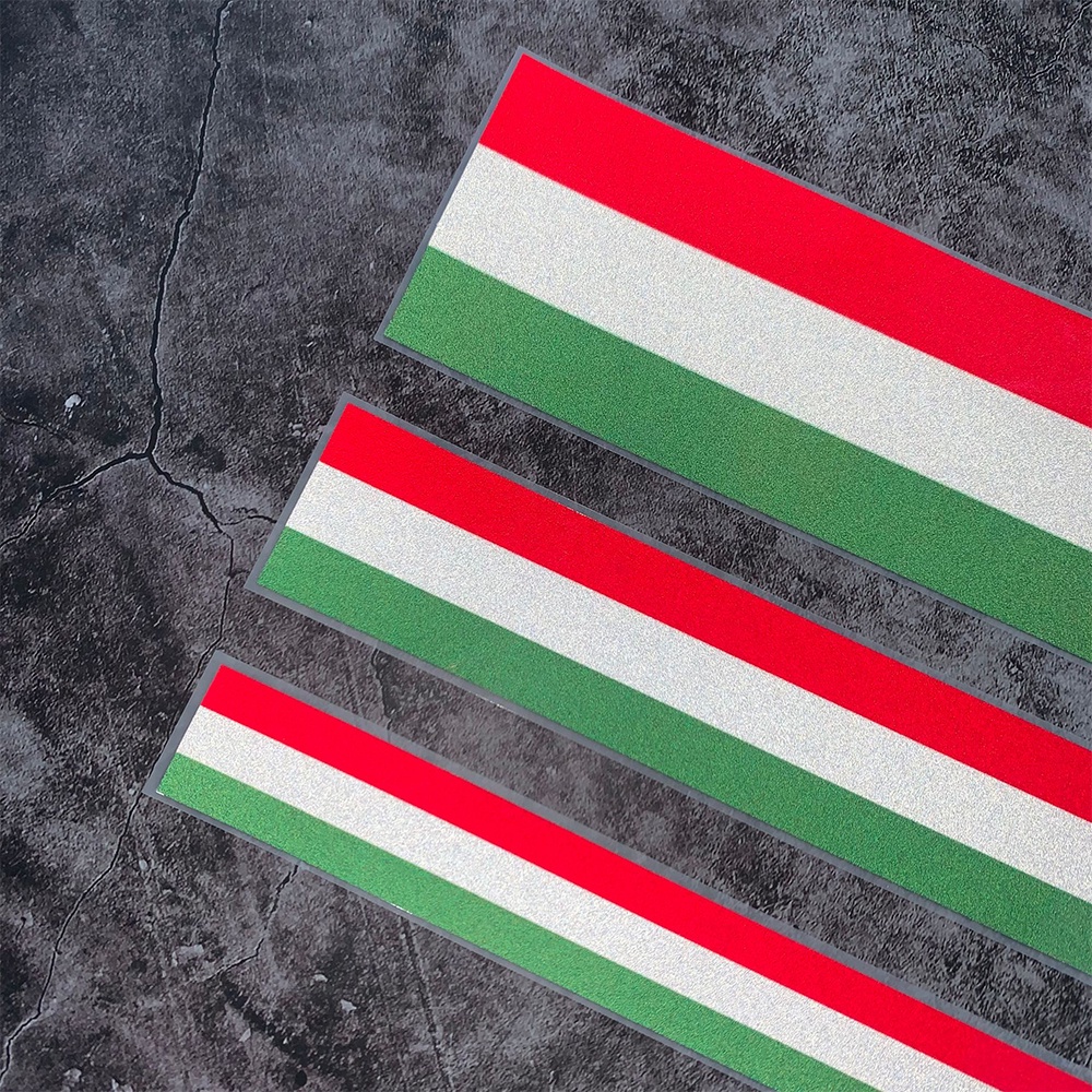 Miếng dán phía trước xe máy kiểu cờ nước Ý phản quang cho Piaggio Vespa LXV GTS 150 250 300 Super Sport