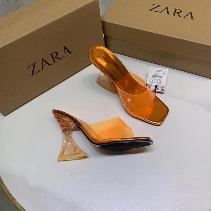 Guốc loe zara quai mica fullbox
