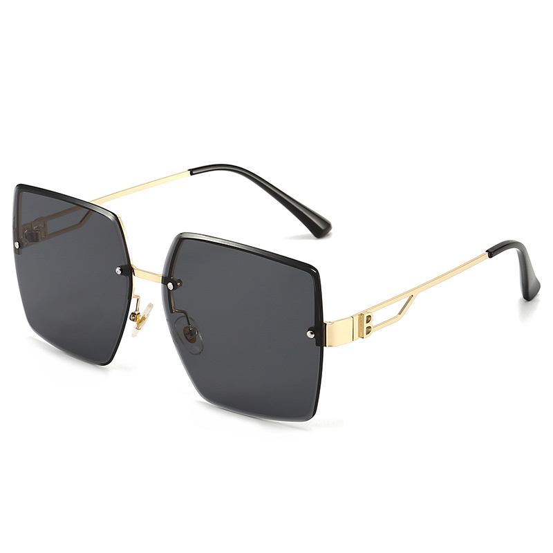 Kính Mát Gọng Vuông Lớn Không Viền Chống Tia UV Thời Trang Cho Nữ