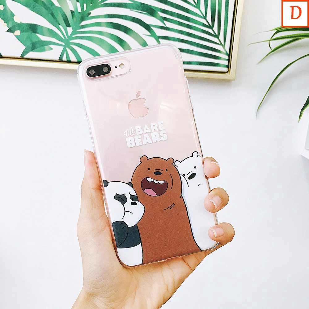 Ốp iphone Ốp điện thoại mềm họa tiết gấu đáng yêu cho Iphone 6s 7 8 plus X XR XS MAX 11 pro max 7plus 8plus se 2020 | BigBuy360 - bigbuy360.vn