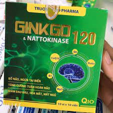 Ginkgo & Nattokinase 120 (Hộp 100 viên) - TPBVSK - Tăng cường tuần hoàn não, viên uống bổ não, đột quỵ.