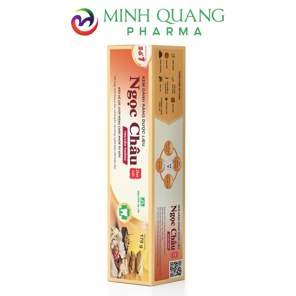 Kem đánh răng dược liệu NGỌC CHÂU ngừa sâu răng, giúp răng trắng sáng 125g