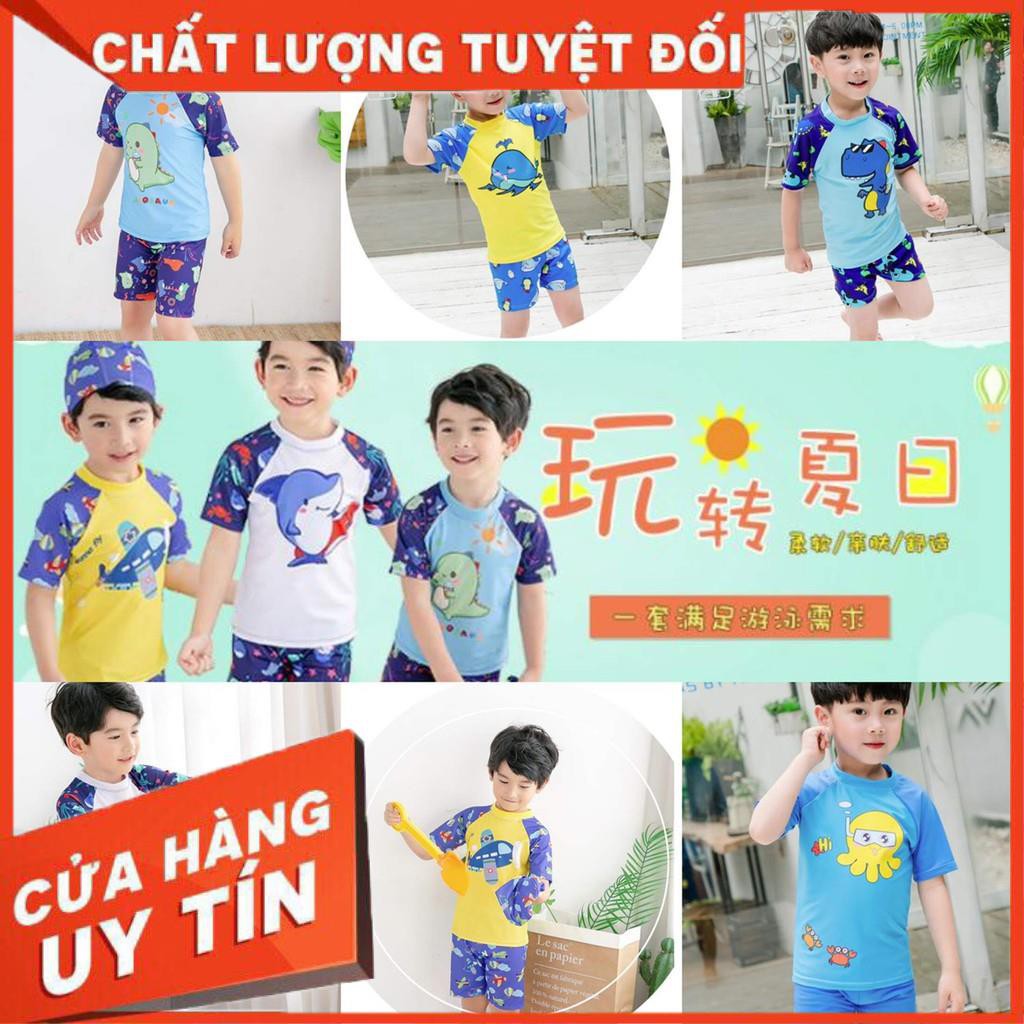 Đồ bơi bé trai quần short họa tiết hoạt hình mới size từ 9kg đến 35kg