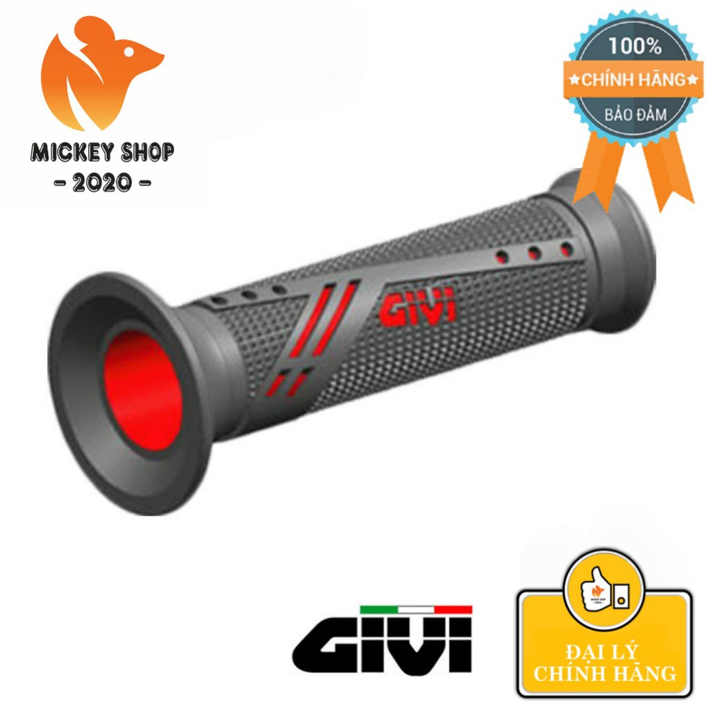 [ BỀN ĐẸP ] Bao Tay Nắm Givi TG10NR Power Grip Black &amp; Red - CHÍNH HÃNG