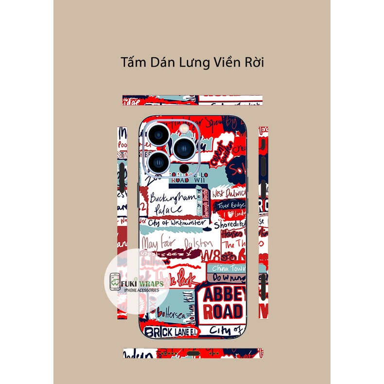 Tấm dán Skin  FULL VIỀN Dành Cho 13prm , 12prm , 11prm , xsm , ip11 , ip12 , ip13 - FukiShop