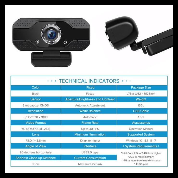 Webcam V8 Full Hd 1080P kèm micro chất lượng cao | BigBuy360 - bigbuy360.vn