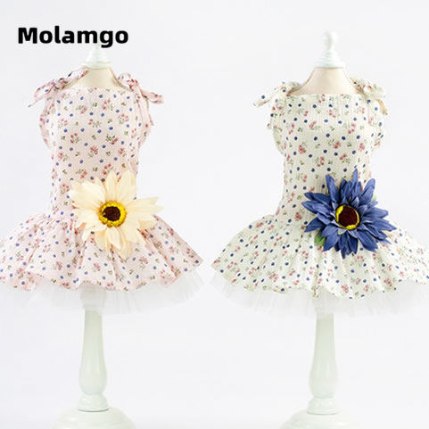 Bộ váy xinh xắn đáng yêu thời tran xuân thu cho thú cưng