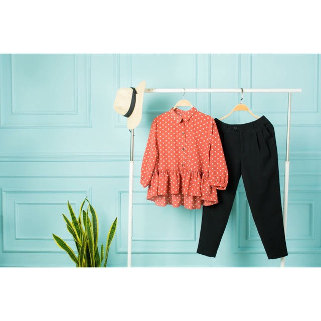 Set áo babydoll- quần baggy
