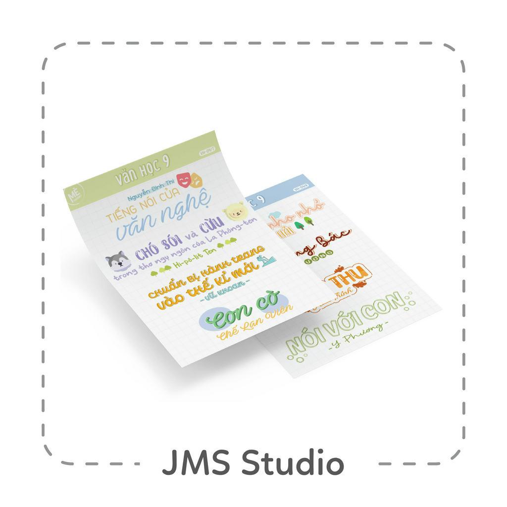 STICKER TỰA BÀI VĂN HỌC 9