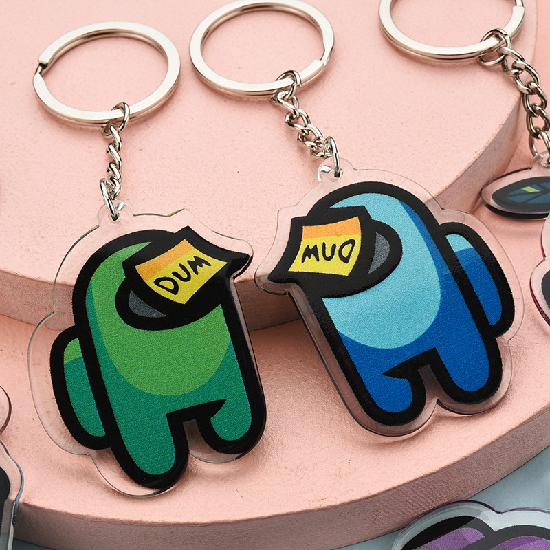 Móc Chìa Khóa Bằng Acrylic Hình Sói Không Gian Among Us Space Werewolf Kill Peripheral