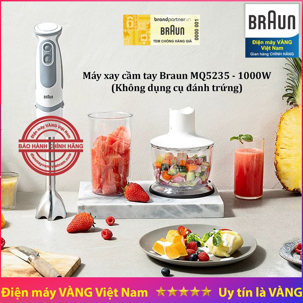 Thanh lý - Máy xay cầm tay đa năng Braun MQ5235 - 1000W (Yêu cầu đọc kĩ mô tả sản phẩm)