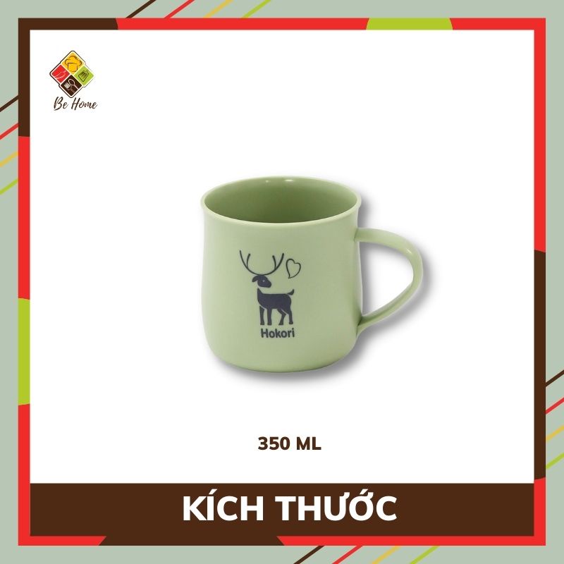 Cốc uống nước Hokori 350ml BEHOMEMALL Cốc nhựa Việt Nhật 6369 cao cấp có quai cầm [GIAO MÀU NGẪU NHIÊN]