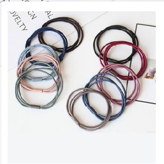 Bó 100 dây thun buộc tóc 3 cọng màu sáng xịn xò