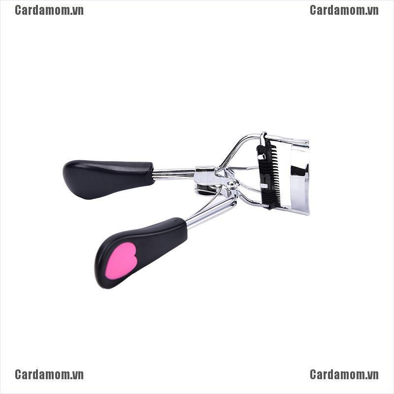 {carda} Pro Handle Eye Curling Eyelash Curler Clip Beauty Makeup Eyelash Tool With Comb{LJ}