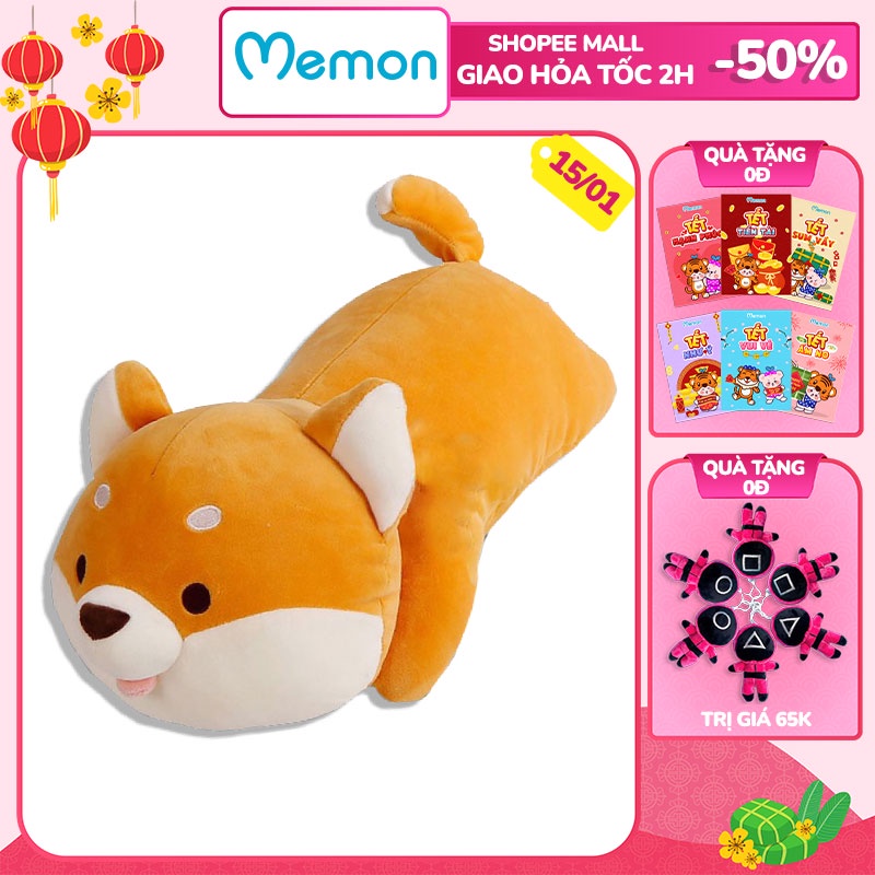 [Mã LIFEMALL2503 giảm 15% đơn 99K] Gấu Bông Chó Shiba Biểu Cảm Cao Cấp Memon