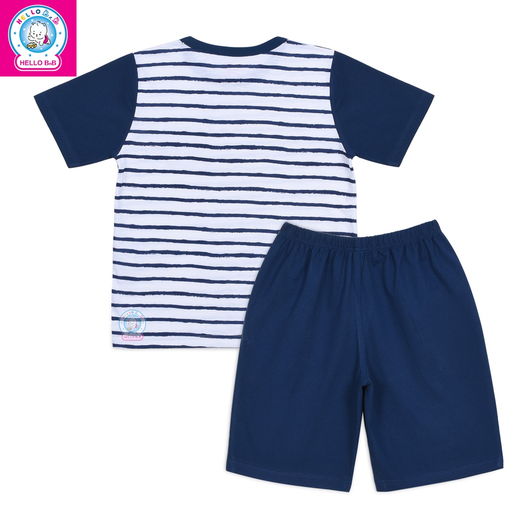 Bộ T-shirt cổ tròn sọc BN1484 - Hello B&amp;B